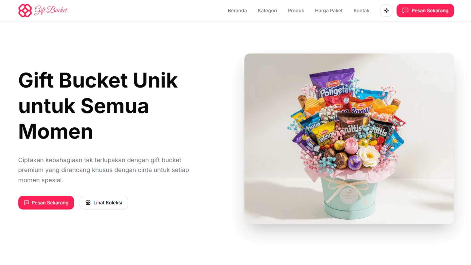 Landing Page Gift Bucket